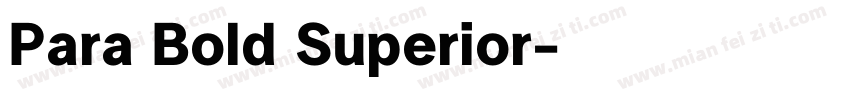 Para Bold Superior字体转换